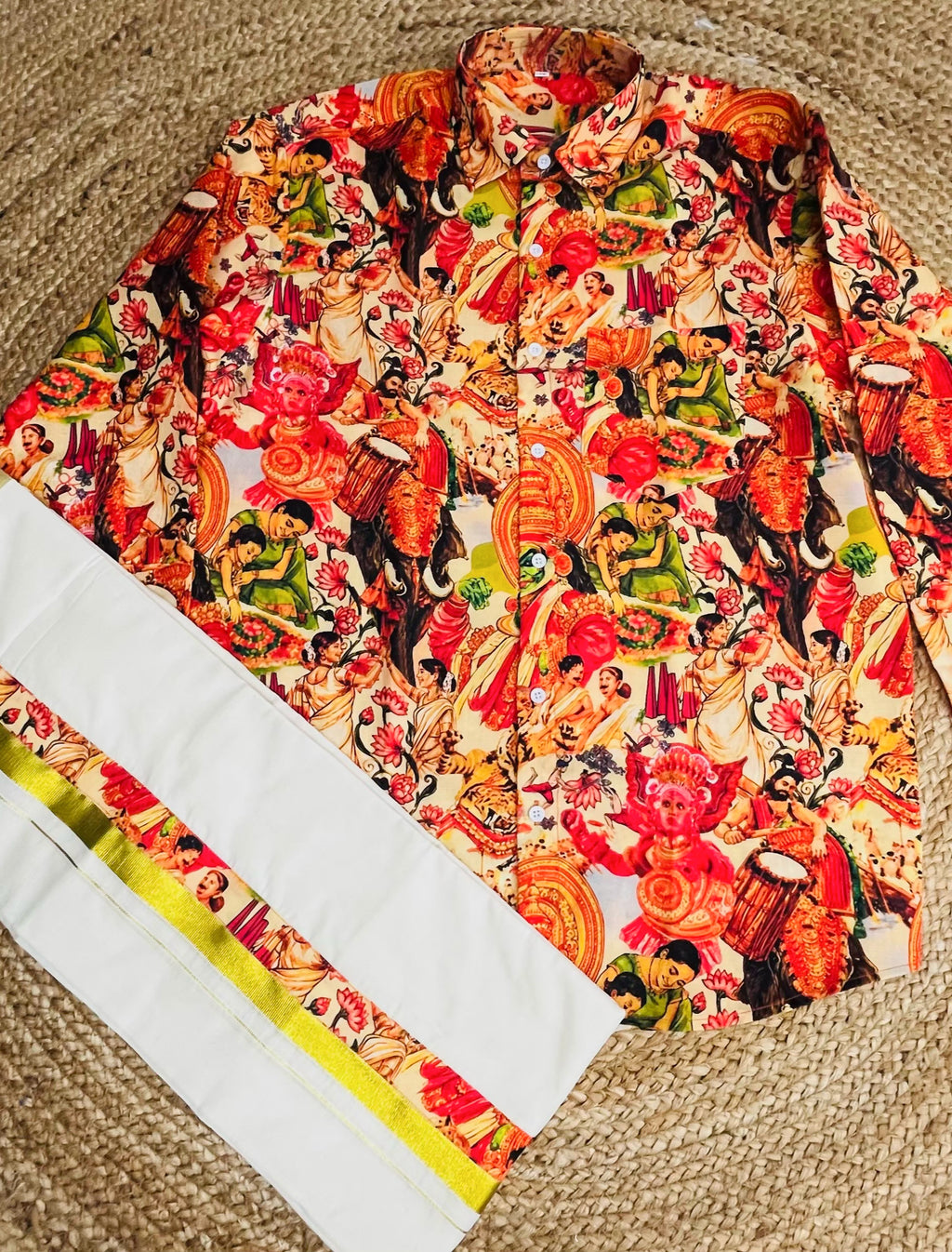 ONAM SPECIAL — Shirt & Mundu Combo