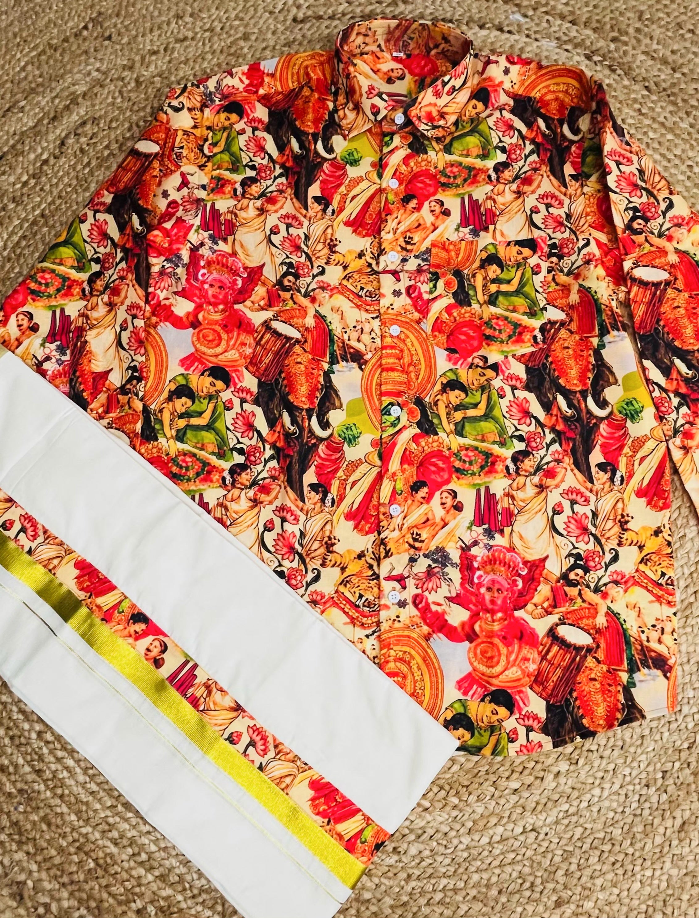 ONAM SPECIAL — Shirt & Mundu Combo