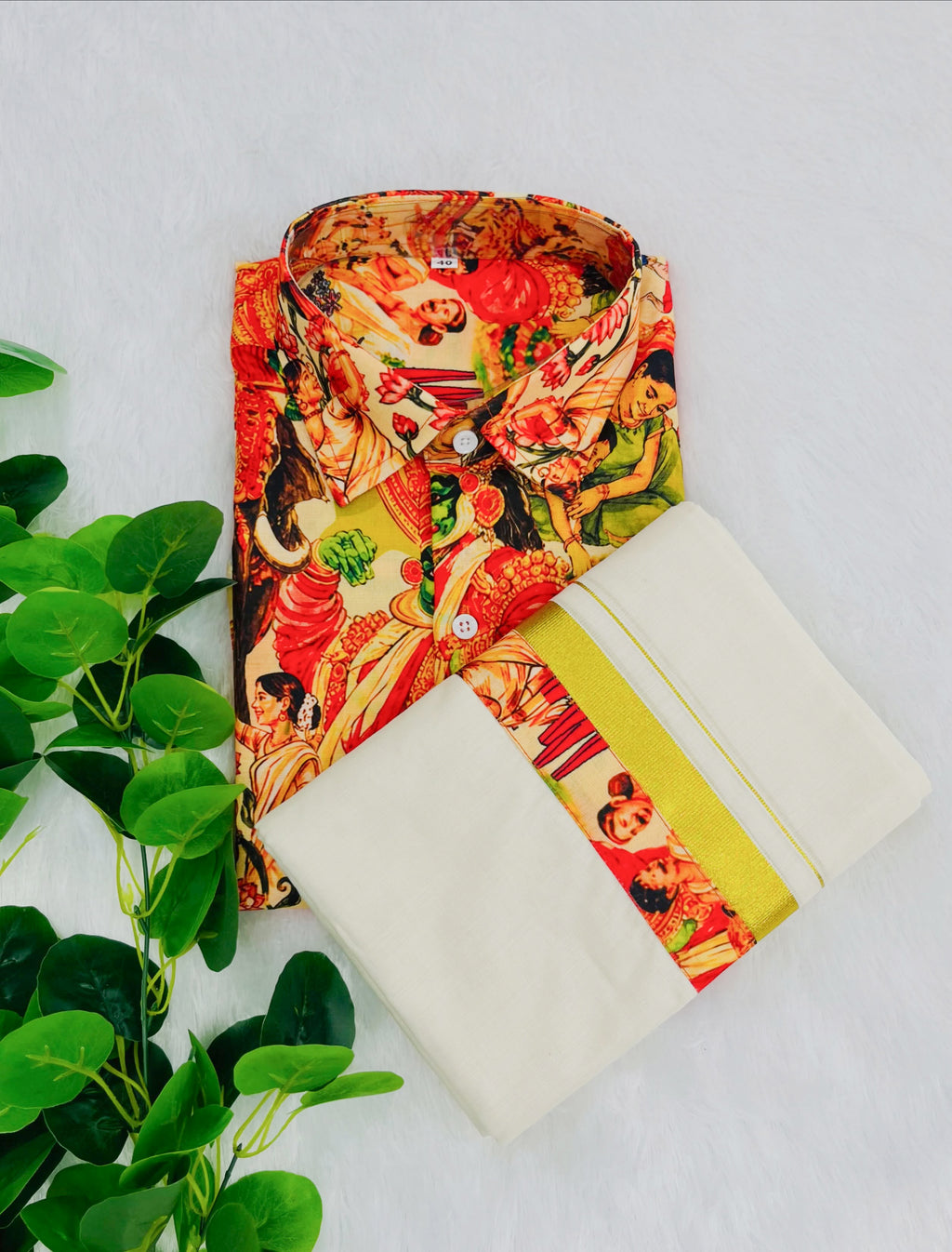 ONAM SPECIAL — Shirt & Mundu Combo