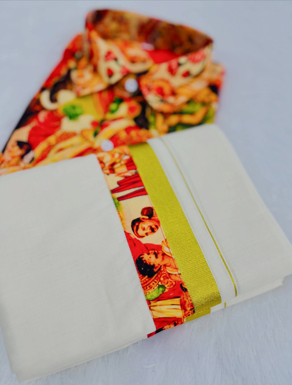 ONAM SPECIAL — Shirt & Mundu Combo
