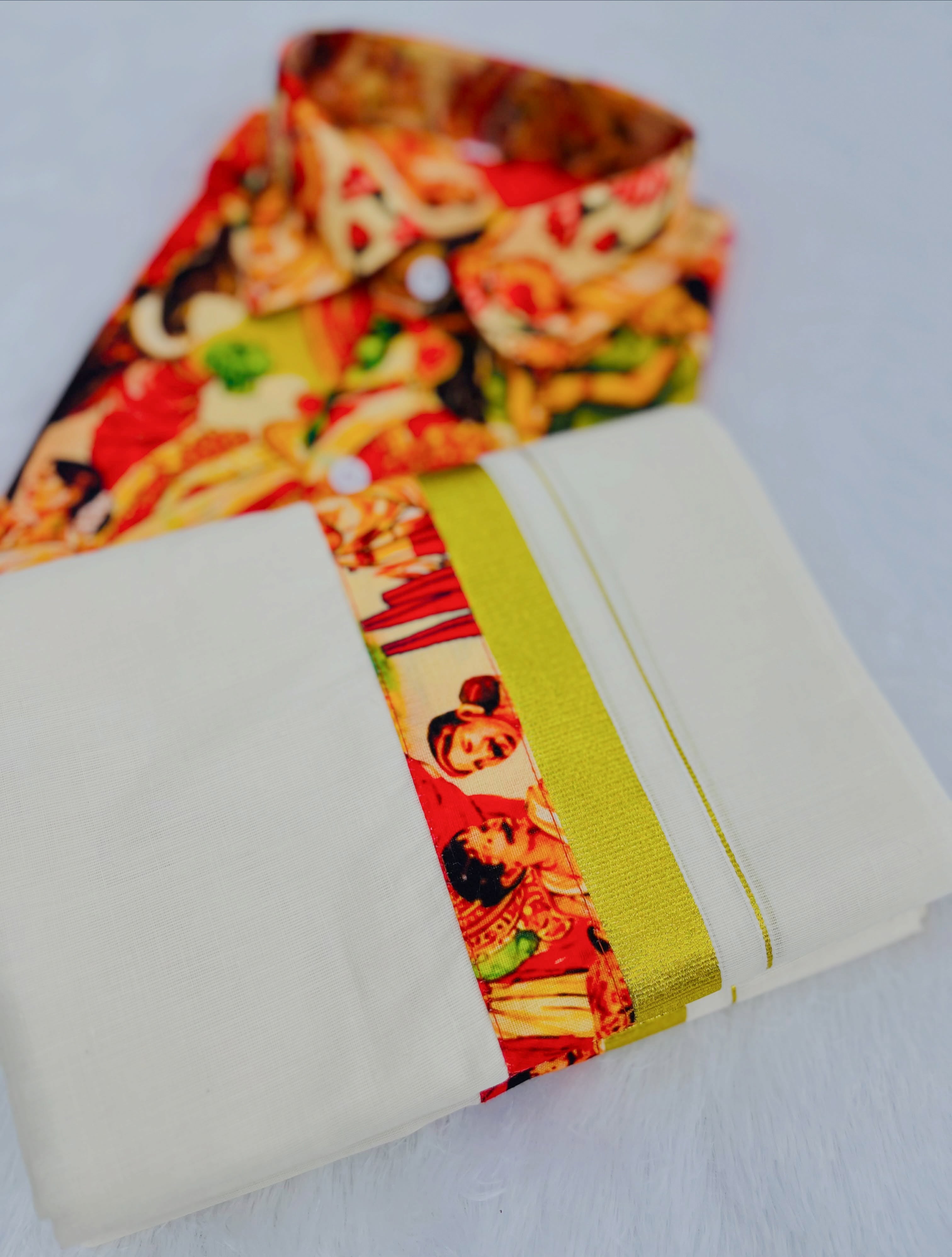 ONAM SPECIAL — Shirt & Mundu Combo