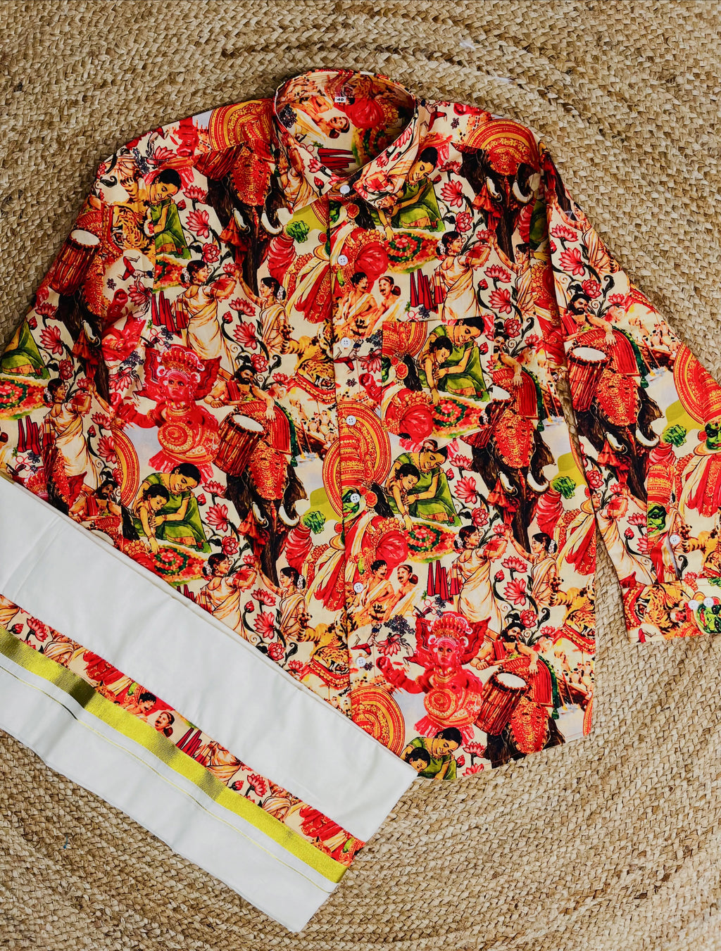 ONAM SPECIAL — Shirt & Mundu Combo