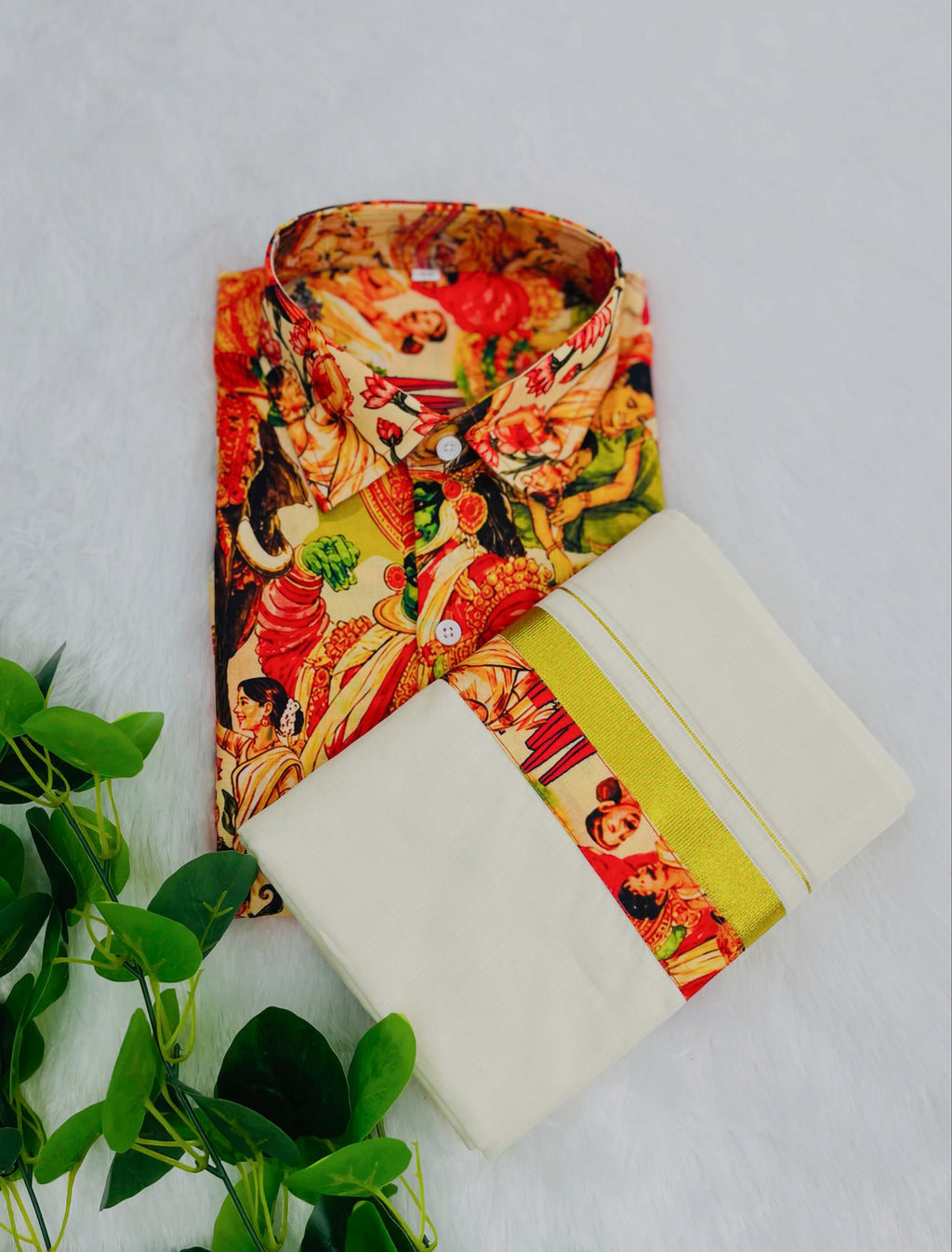 ONAM SPECIAL — Shirt & Mundu Combo