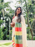 Madras check saree   Pure cotton digital printed