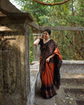 Double side temple karvai cotton saree.